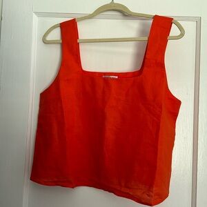 BNWT Crosby by Mollie Burch orange square neck crop tank